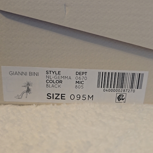 Gianni Bini Black Feathered Heels - Picture 5 of 6